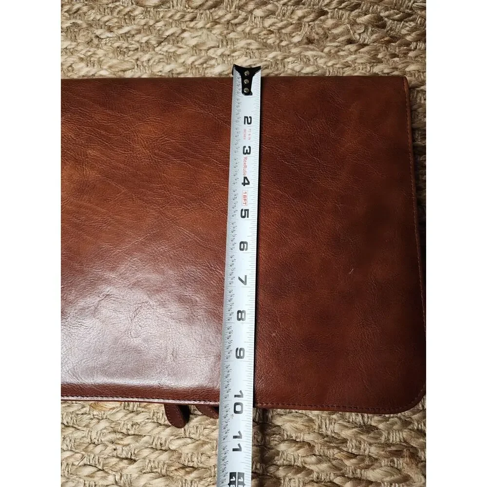 NEW! WILSON's ZIPPER PEBBLE BROWN PELLE STUDIO WORK BUSINESS PORTFOLIO